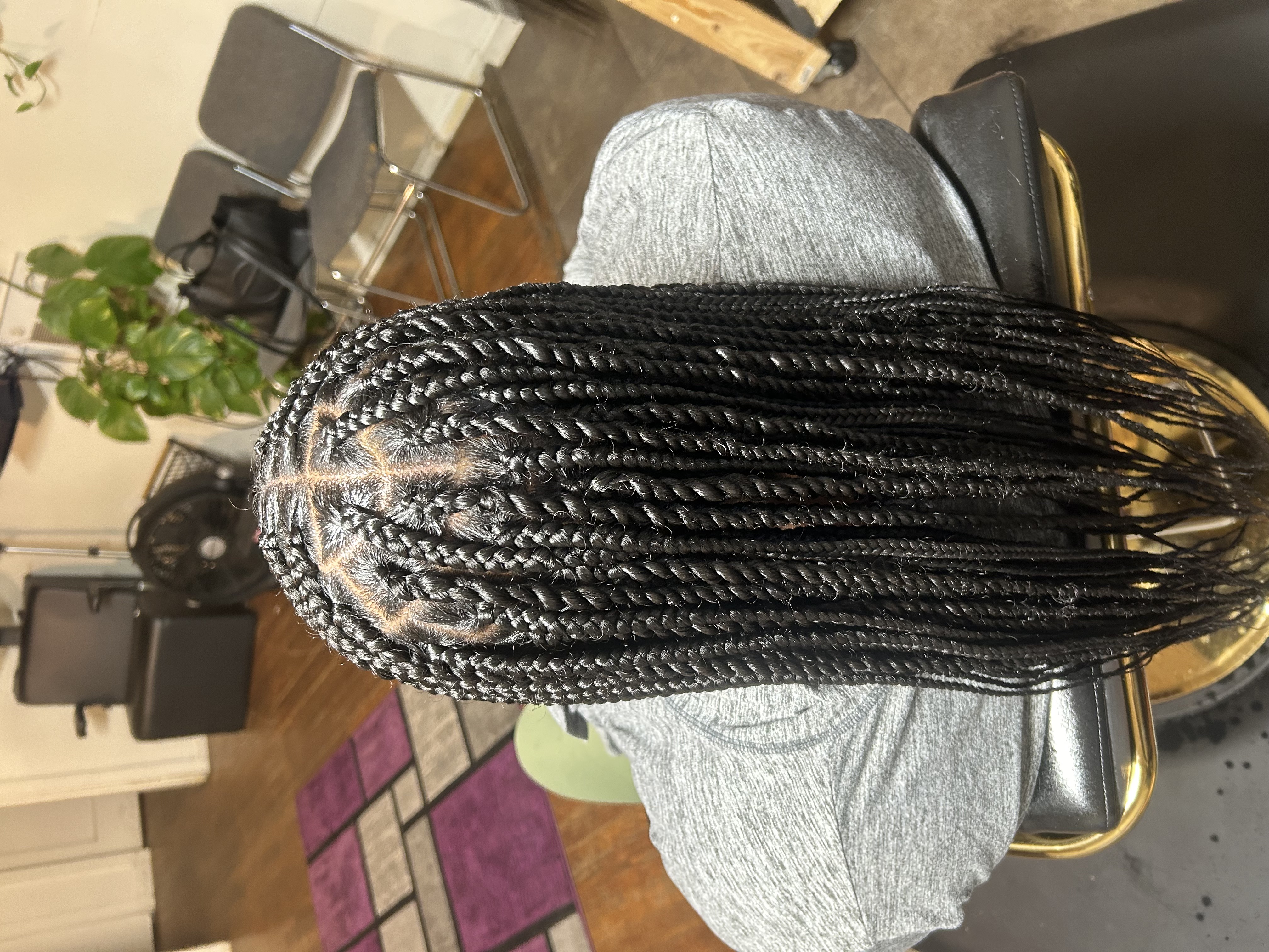 Long box braids back view