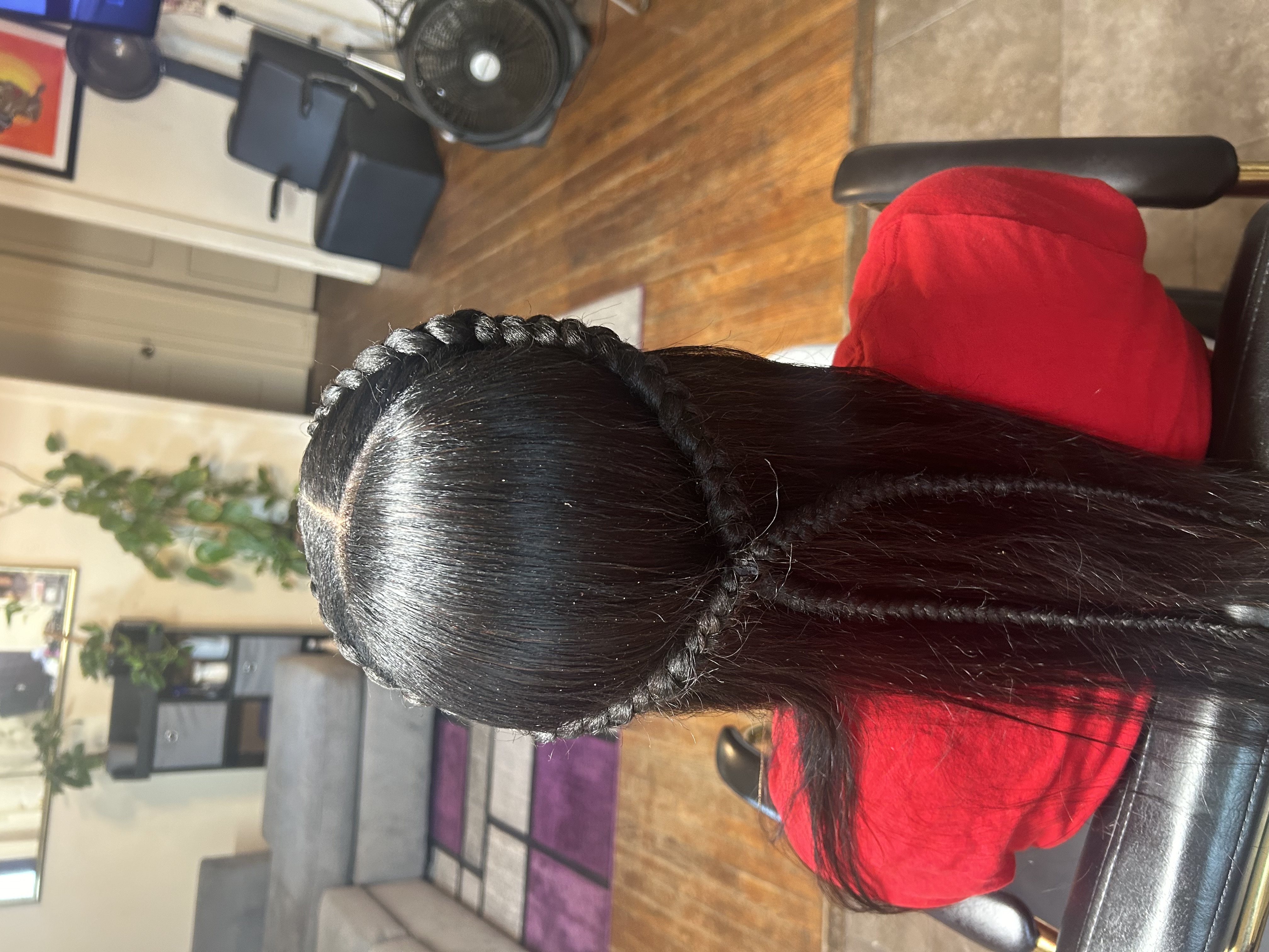 Half-up braided style